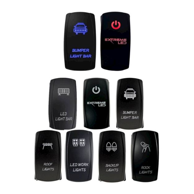Custom Led Switches Laser Engraved LED Rocker Switches