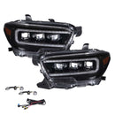 Form Lighting Sequential LED Projector Headlights; Black Housing; Clear Lens - Aspire Auto Accessories