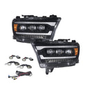 2019-2023 Ram 1500 Sequential LED Projector Headlights (pair) - Aspire Auto Accessories