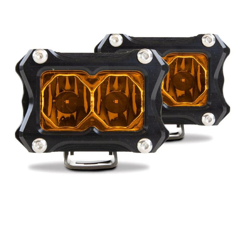 Heretic BA-2 Amber LED Pod Light - 2 Pack - Aspire Auto Accessories