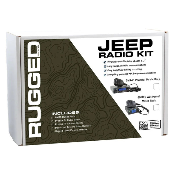Jeep Wrangler JL, JLU, and Gladiator JT Two-Way GMRS Mobile Radio Kit - Aspire Auto Accessories