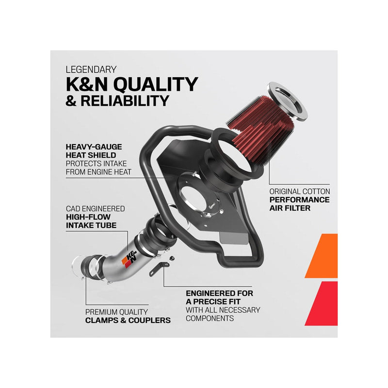 K&N Performance Air Intake System for 2010-2023 4Runner 4.0L V6 Gas - Aspire Auto Accessories