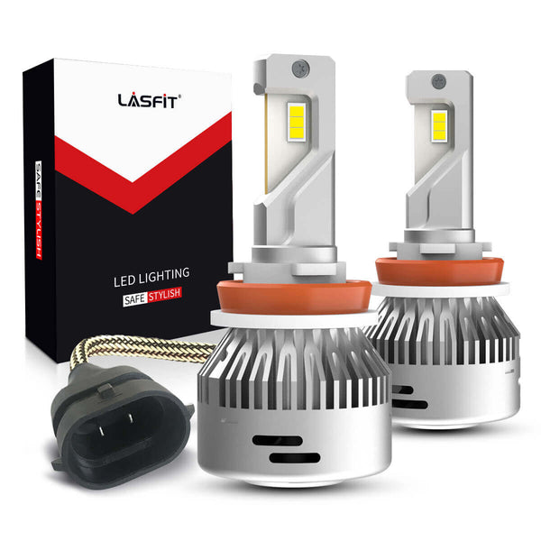 LA Plus Series H11 H9 H8 LED Bulb 60W 6000LM 6000K Amplified Flux Beam | 2 Bulbs - Aspire Auto Accessories