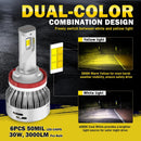 LD Plus Switchback H8 H11 H16 LED Fog Light Bulbs Flip Chip 60W 2 Modes | 2 Bulbs - Aspire Auto Accessories