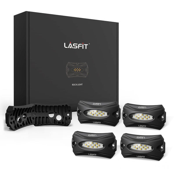 Lasfit Off-Road Switchback LED Rock Lights Kit White & Amber - Aspire Auto Accessories