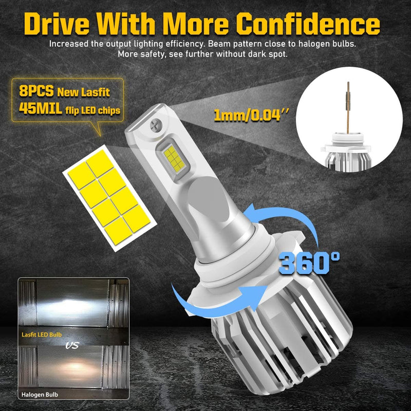 LC Plus 9005 HB3 LED Bulb 50W 5000LM 6000K White | 2 Bulbs - Aspire Auto Accessories