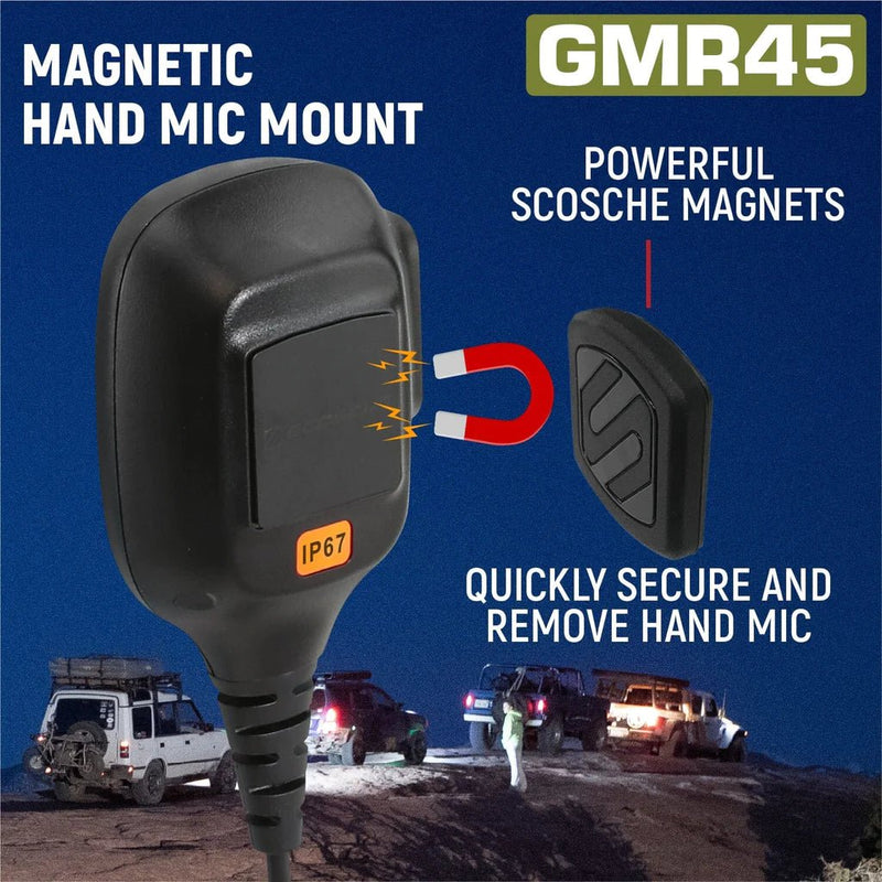 Radio Kit Lite - GMR45 GMRS Band Mobile Radio with Stealth Antenna - Aspire Auto Accessories