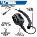 Hand Speaker Mic Waterproof for Handheld Radios - Aspire Auto Accessories