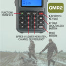 2 PACK - GMR2 GMRS and FRS Two Way Handheld Radios - Grey - Aspire Auto Accessories