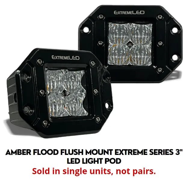 Spot and Flood Flush Mount Extreme Series 3" LED Light Pod (All Options) - Aspire Auto Accessories