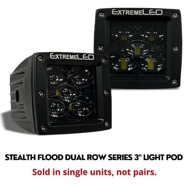 Stealth Spot and Flood Dual Row Series 3" Light Pod (All Options) - Aspire Auto Accessories