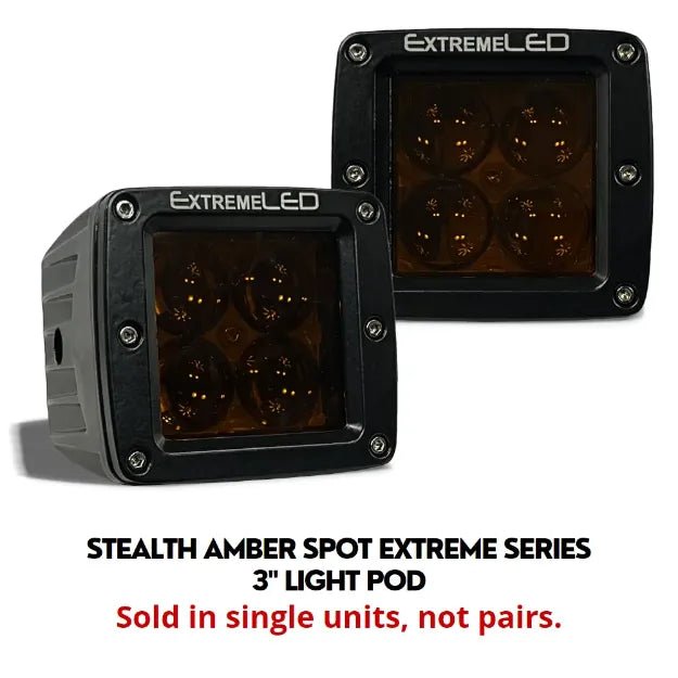 Stealth Spot and Flood Extreme Series 3" Light Pod (All Options) - Aspire Auto Accessories