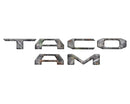 Tufskinz "TACOMA" Tailgate Letter Inserts for  Tacoma (2016-2023) - Aspire Auto Accessories