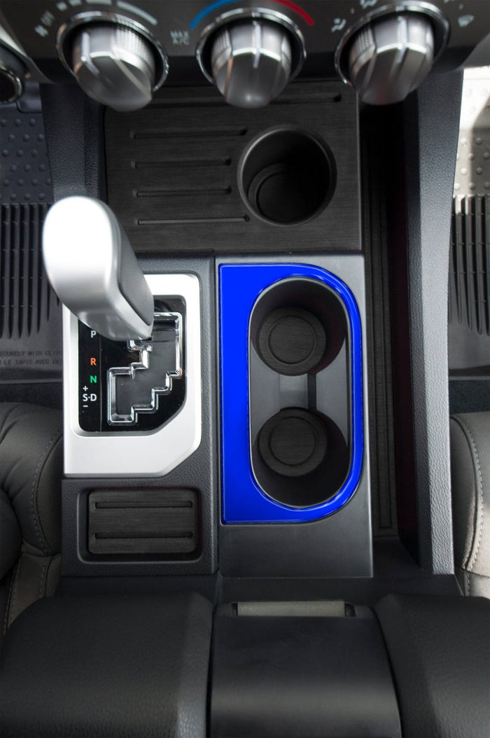 2-PCS ABS Carbon Fiber Shift Panel & Cup Holder Cover For Toyota Tundra 2014-2021