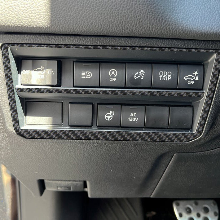 thumbnail image 2 of 4WD Mode Switch Cover For Toyota Tundra 2022-2025 - Red Push Button Trim Frame 2 of 12