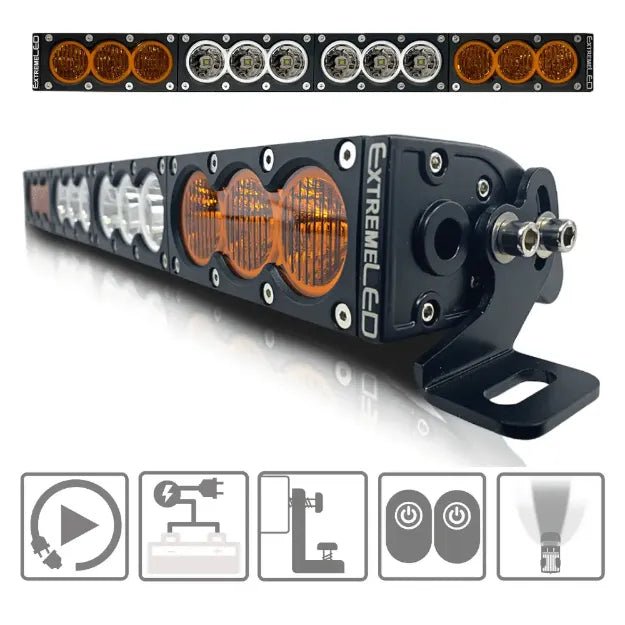 X6 Series Amber and White LED Light Bars (All Sizes) - Aspire Auto Accessories