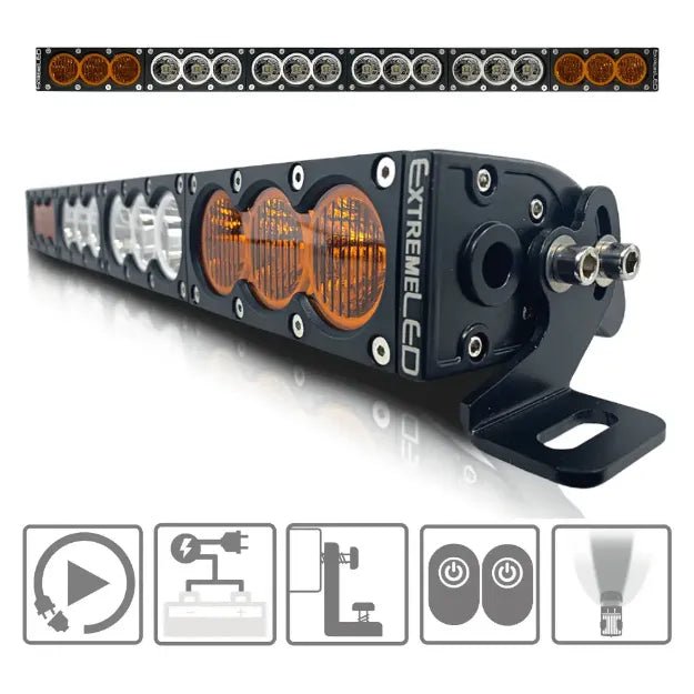 X6 Series Amber and White LED Light Bars (All Sizes) - Aspire Auto Accessories