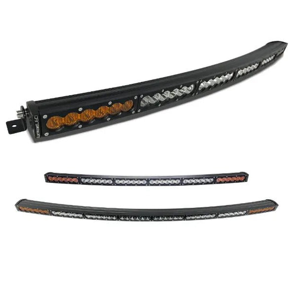 X6S Slim Amber/White Curved LED Light Bar & Harness (All Sizes) - Aspire Auto Accessories